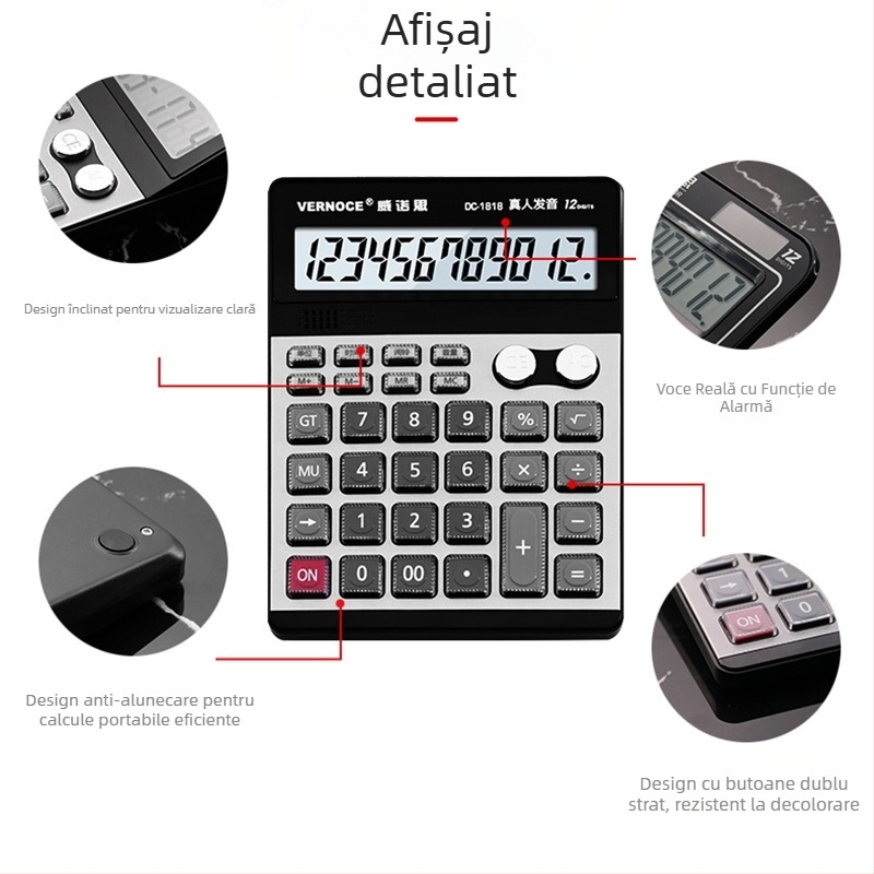 Calculatoare de birou cu funcție vocală, ecran mare și taste mari pentru contabilitate financiară