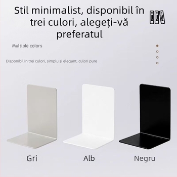 Suport plastic pentru cărți, în formă de L, minimalist, pentru birou