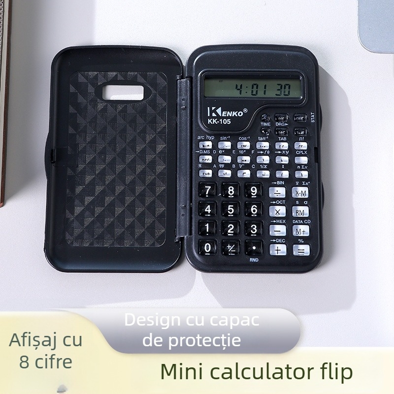 KK105 calculator cu capac rabatabil, funcții științifice pentru examenele elevilor