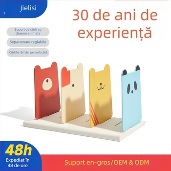 Jeris 4601 Suport pentru cărți reglabil, desen animat, în 7 poziții, pentru elevi, raft de birou