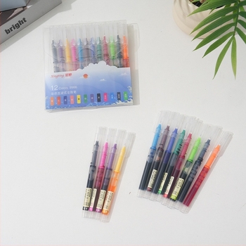 Pix stilou gel cu cerneală lichidă, 12 culori, capacitate mare, uscare rapidă, pentru elevi – multicolor pentru desen și jurnal