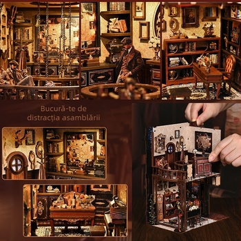 Suport de cărți din lemn DIY cu compartiment secret – puzzle 3D