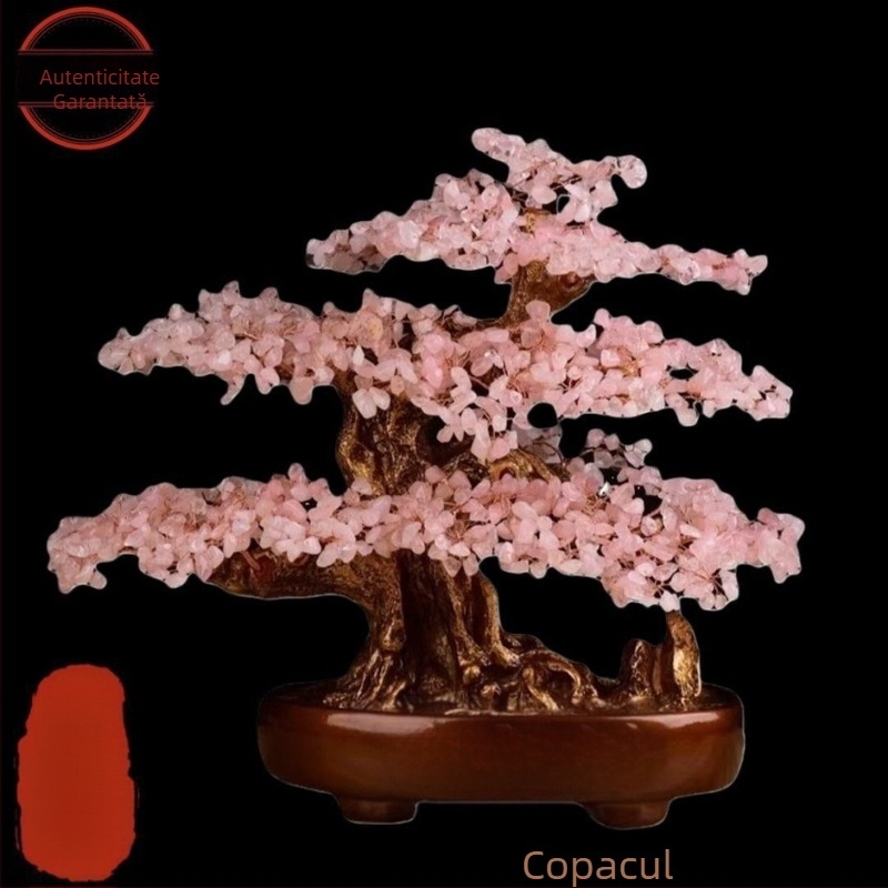 Arborele norocos din citrin galben natural – ornament pentru casă, decor pentru suportul de TV, cadou de inaugurare a magazinului