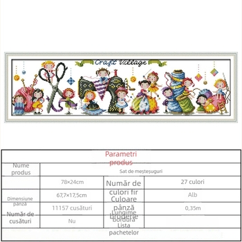 Needle Love 99 kit de broderie cu punct de cruce pentru auto-broderie — tablou decorativ pentru sufragerie, pachet materiale pentru arte textile