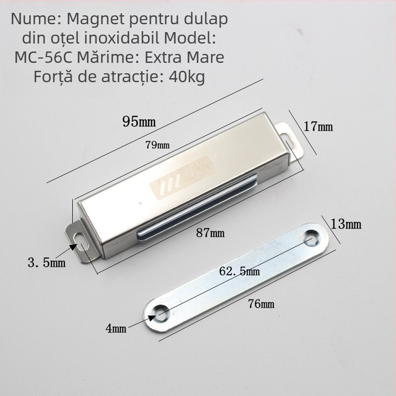 Magnet pentru ușa dulapului din oțel inoxidabil – magnet puternic