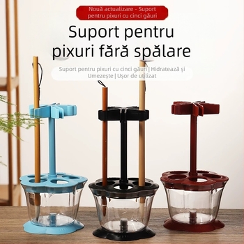 Suport pentru pensule cu cinci capete, în formă de floare de prune, suport multifuncțional de uscare pentru pensule de caligrafie, stil minimalist nou chinezesc