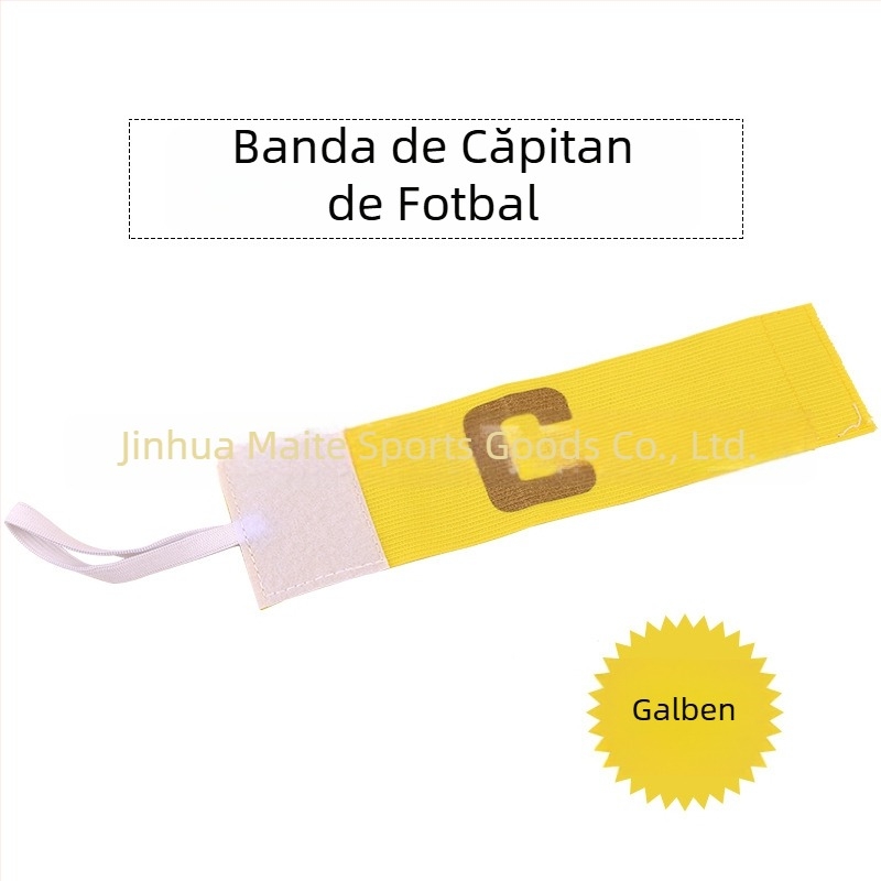 Brățară de căpitan pentru fotbal, pentru antrenamente și meciuri, Velcro pentru copii, emblemă de echipă pentru exterior, imprimare logo disponibilă
