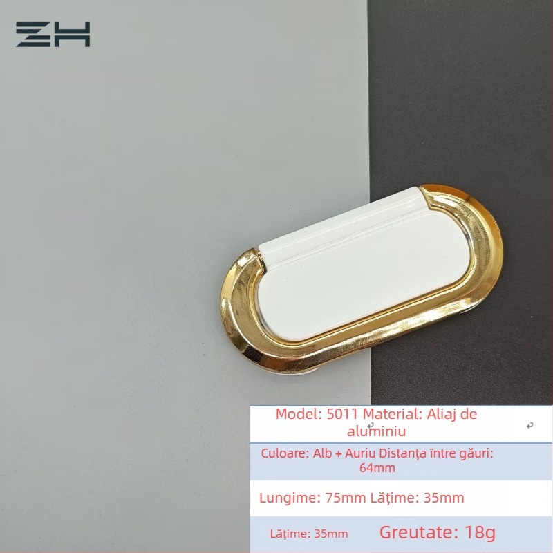 Maner invizibil pliabil, auriu, pentru dulapuri pentru pantofi, sertare și garderobă – feronerie din aliaj de aluminiu, stil european modern