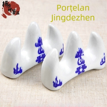 Suport pentru pensule Jingdezhen din porțelan albastru și alb – ceramică, în formă de munte, pentru pictură chineză și caligrafie, cu dimensiuni mari, medii, mici
