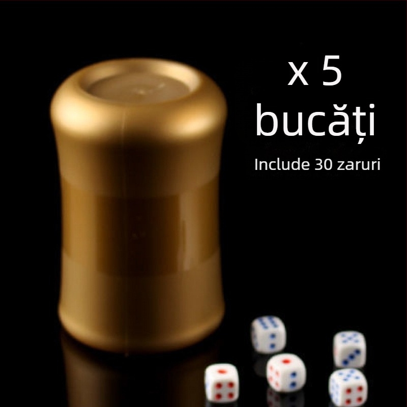 Set de 10 pahare pentru zaruri, cu formă talie