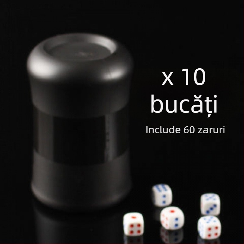 Set de 10 pahare pentru zaruri, cu formă talie