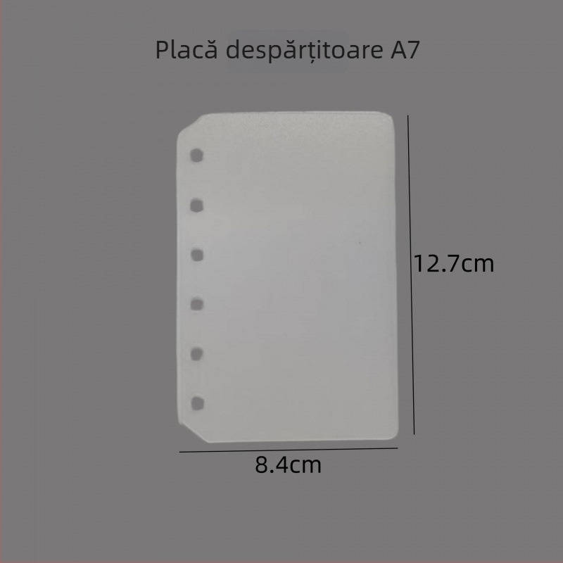 Divizor PP mat pentru A5/A6, pagini interioare goale și pagini separator universale cu 6 găuri pentru album de cărți