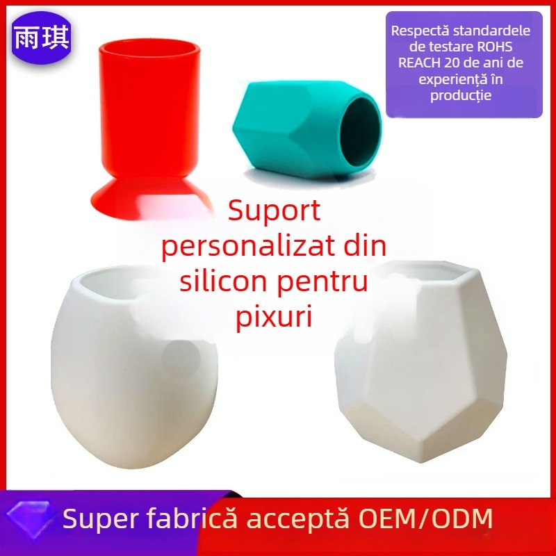 Suport circular din silicon pentru pixuri și creioane, organizator de birou pentru elevi, cutie de depozitare pentru machiaj și accesorii mici