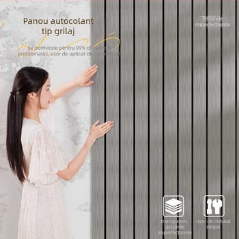 Autocolant decorativ de perete cu model grilă pentru fundal TV, autoadeziv rezistent la apă, potrivit pentru living și dormitor
