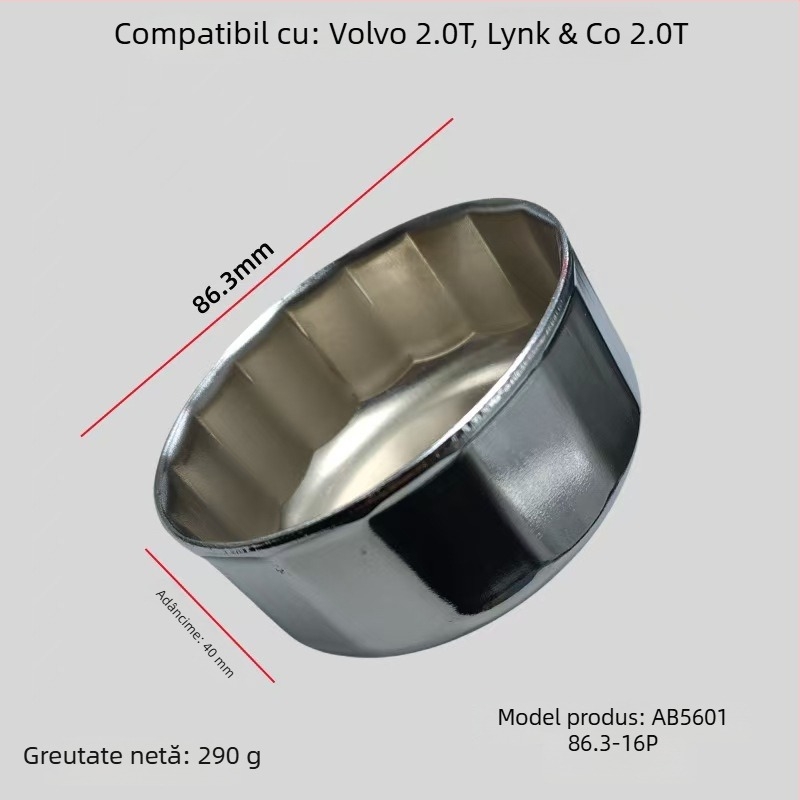 Volvo XC60 cheie pentru filtru de ulei – unealtă din oțel pentru demontare și montare a filtrului de ulei