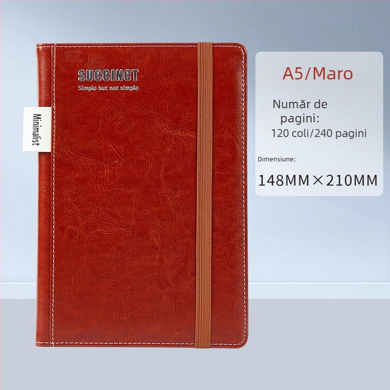 Caiet A5 pentru afaceri, notebook de birou premium pentru întâlniri, buzunare laterale pentru notițe, personalizare cu logo
