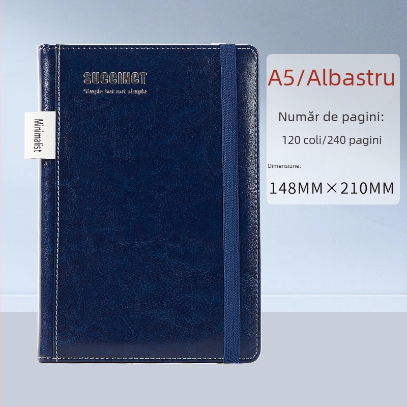 Caiet A5 pentru afaceri, notebook de birou premium pentru întâlniri, buzunare laterale pentru notițe, personalizare cu logo