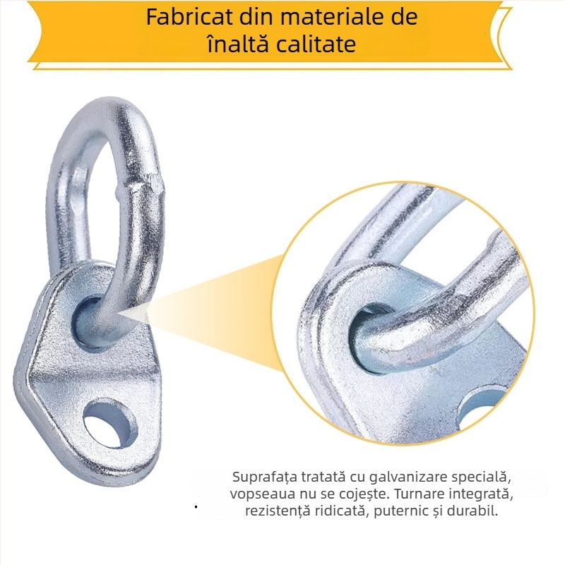 7100 Inel de ridicare forjat pentru motor, oțel inoxidabil, sarcină 8000 kg (17500 lb), acoperire zincată, inel de ridicare fix