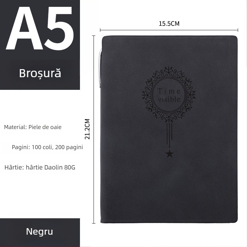 Set caiete A5 din PU piele, papetărie creativă, copertă din piele moale, notebook de afaceri îngroșat cu imprimare logo