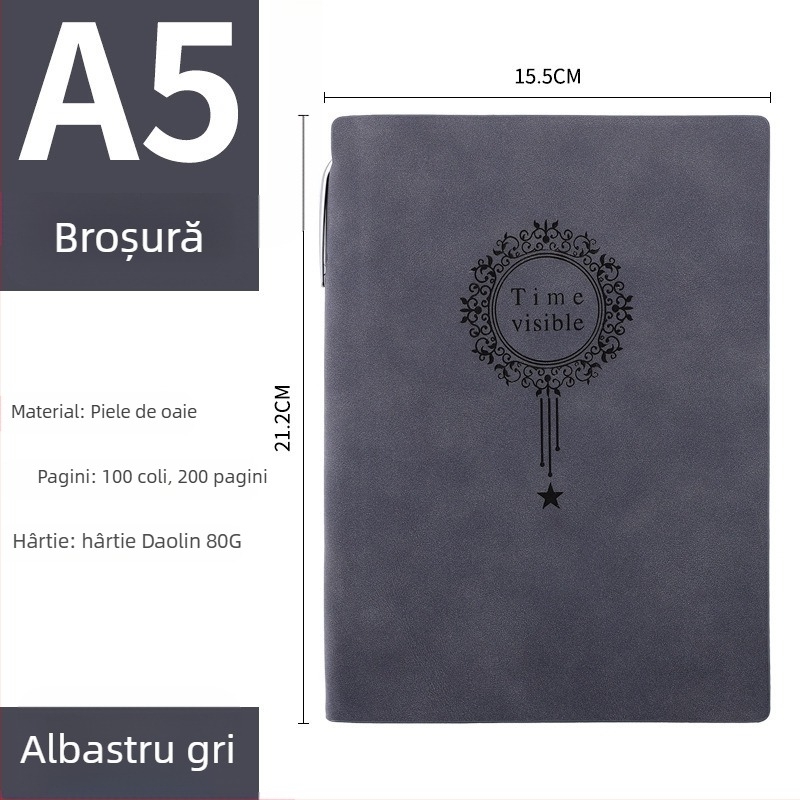Set caiete A5 din PU piele, papetărie creativă, copertă din piele moale, notebook de afaceri îngroșat cu imprimare logo