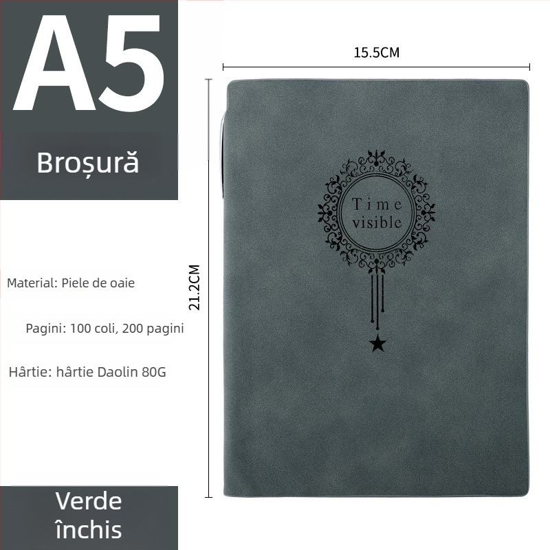 Set caiete A5 din PU piele, papetărie creativă, copertă din piele moale, notebook de afaceri îngroșat cu imprimare logo