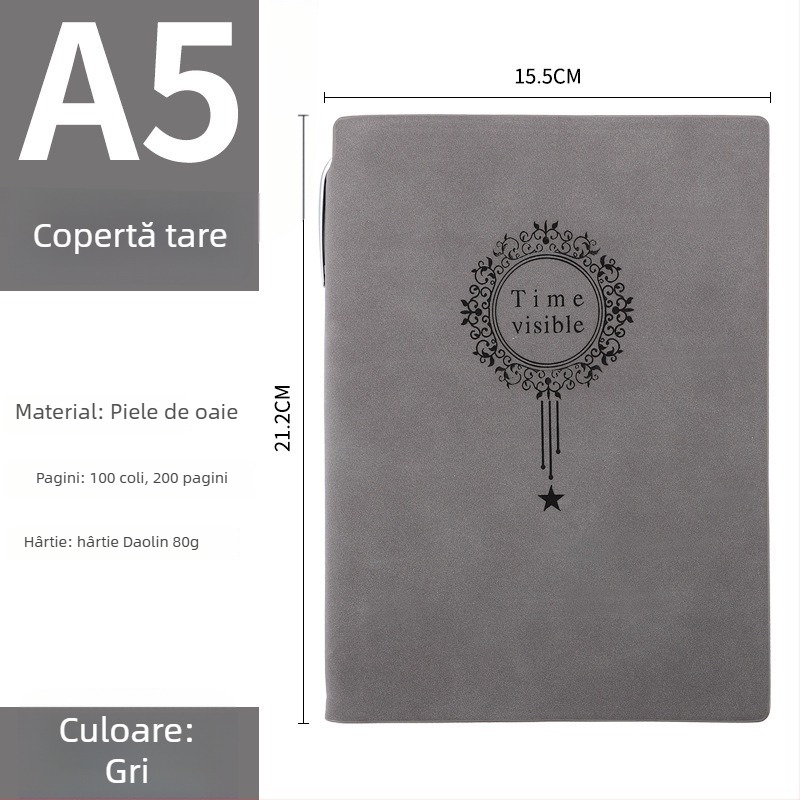 Set caiete A5 din PU piele, papetărie creativă, copertă din piele moale, notebook de afaceri îngroșat cu imprimare logo