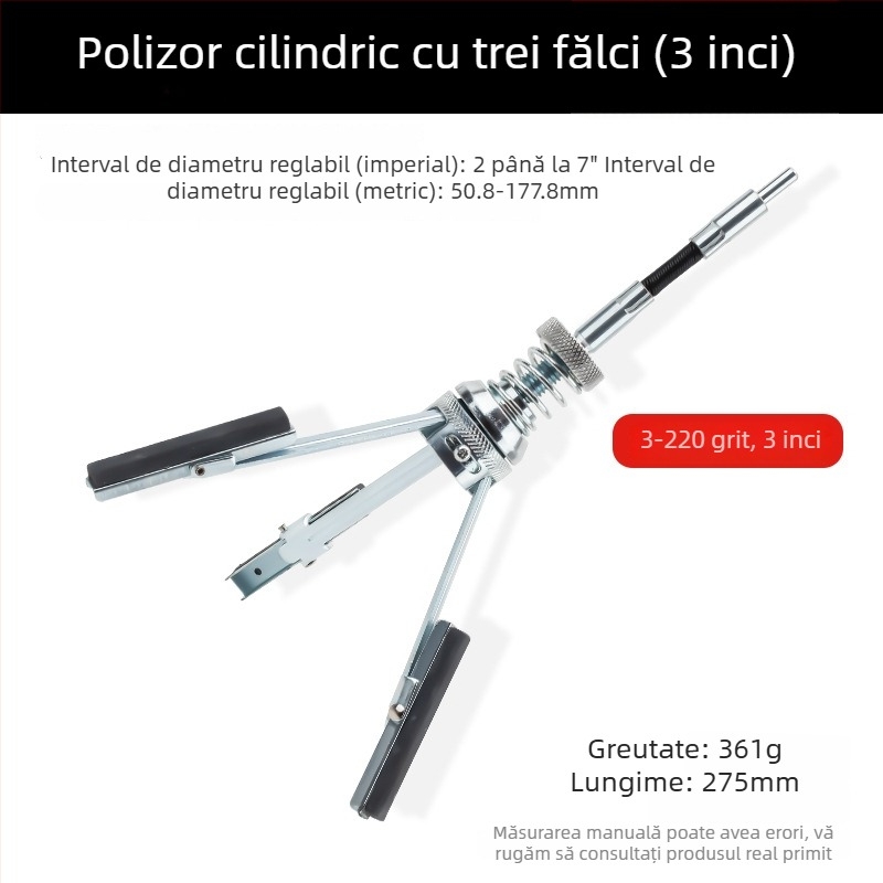 Șlefuitor cilindru auto cu trei gheare și piatră de șlefuit