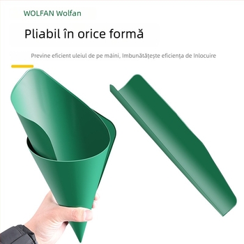 Unealtă flexibilă de drenaj și ghidare a uleiului, cu pâlnie pliabilă
