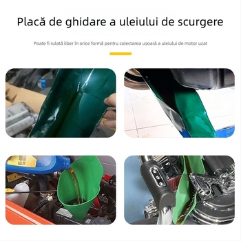 Unealtă flexibilă de drenaj și ghidare a uleiului, cu pâlnie pliabilă