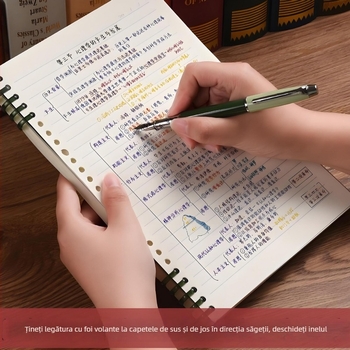 Caiet motivațional pentru elevi, A5 cu foi detașabile, design atractiv, format B5, foi detașabile, confortabil pentru mână