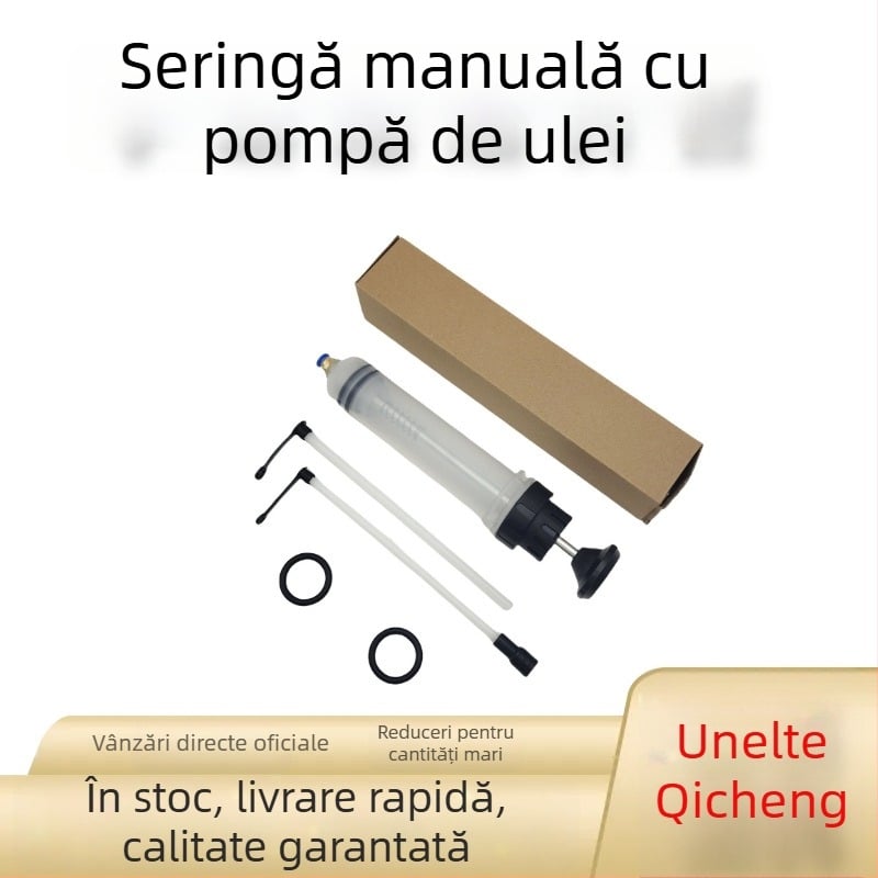Siringă manuală pentru extragerea uleiului din autovehicul, unealtă de aspirare și injectare pentru schimbul de ulei.
