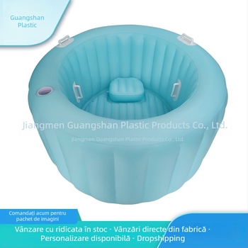 Piscină gonflabilă din PVC pentru naștere, cu pernă integrată și suporturi pentru brațe