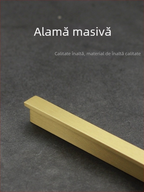 Mâner din cupru solid pentru uși de dulap și sertare, stil modern simplu american-nordic