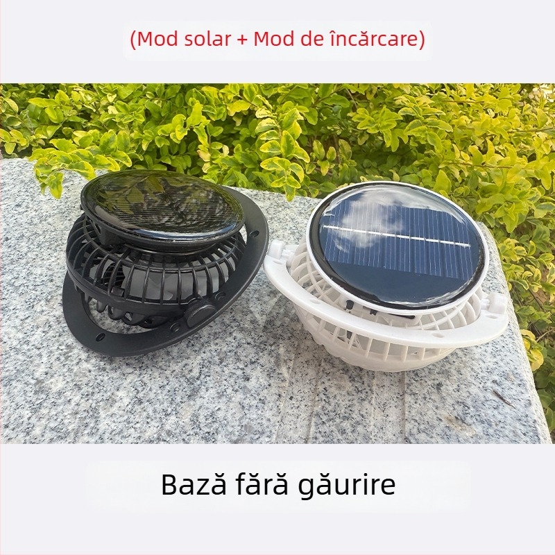 Pălărie cu ventilator solar și ventilator mic detașabil, încărcare USB