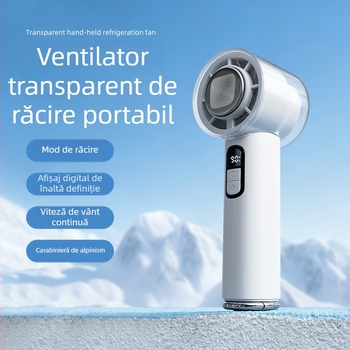 2026 Noul model ventilator de mână, viteză mare, senzație de gheață, mic și silențios, mini răcitor cu gheață, portabil pentru exterior cu carabină 2537F