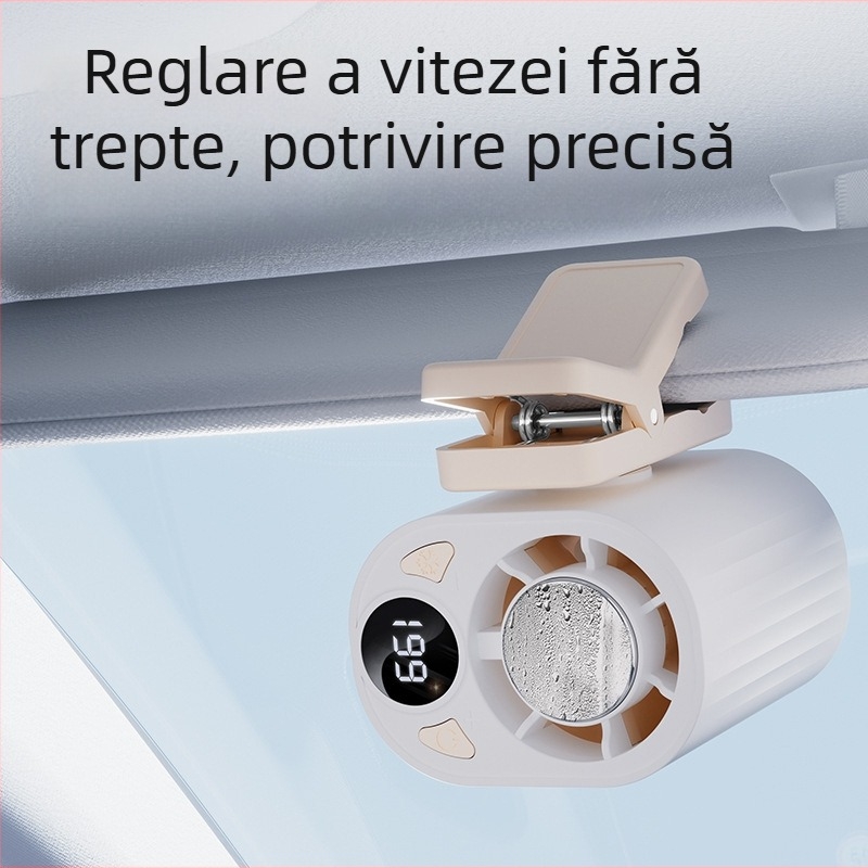 Ventilator clip X30 pentru exterior, USB reîncărcabil, portabil, răcire cu gheață, 5 trepte, motor brushless