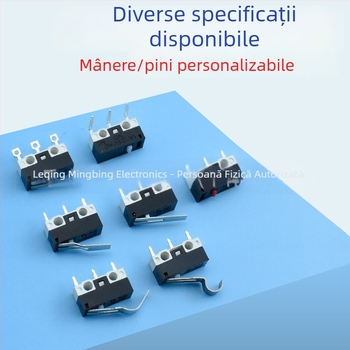 KW10 micro întrerupător miniature cu tijă dreaptă, 3 pini, contact momentar, întrerupător limitator