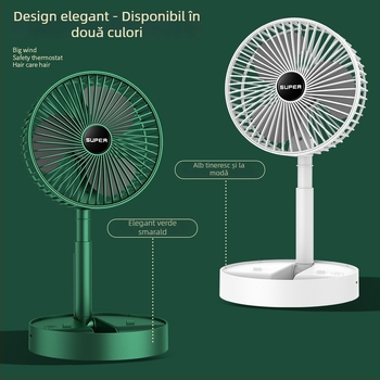 Ventilator de birou USB, multifuncțional, cu braț telescopic, pentru cămine studențești