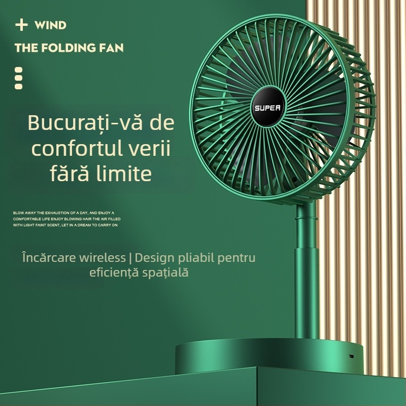 Ventilator de birou USB, multifuncțional, cu braț telescopic, pentru cămine studențești