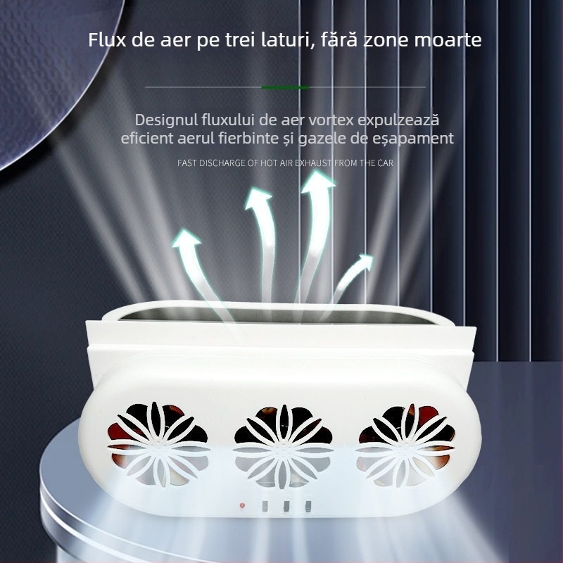 Model nou de vară: ventilator auto alimentat cu energie solară pentru circulația aerului și răcirea vehiculului