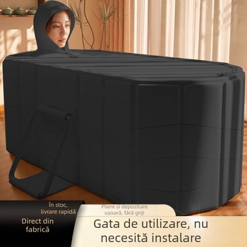 Cadă de baie pliabilă pentru adulți, portabilă, fără montaj, pentru uz casnic