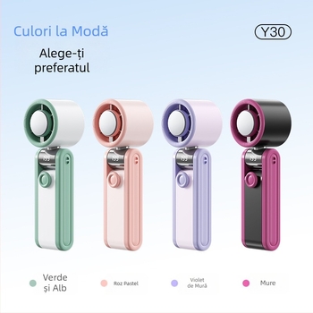 Ventilator mini cu răcire termoelectrică prin gheață — pentru Mână, Gât și uz desktop; baterie încorporată 2000–4000mAh, USB, 5 palete