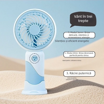 Ventilator USB mini, 3 trepte, 3 palete, compact și portabil