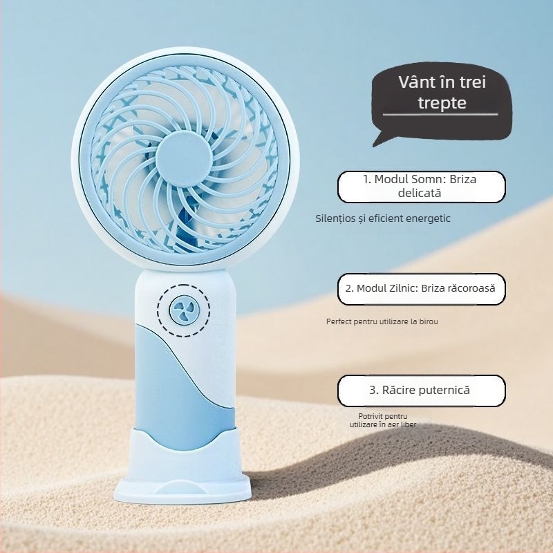 Ventilator USB mini, 3 trepte, 3 palete, compact și portabil