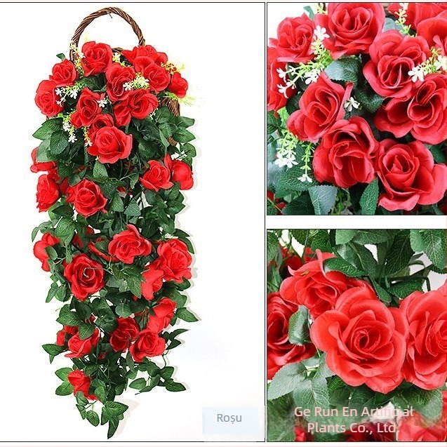 Buchet de trandafiri artificial, viță de flori pentru decor pe perete și decor de casă