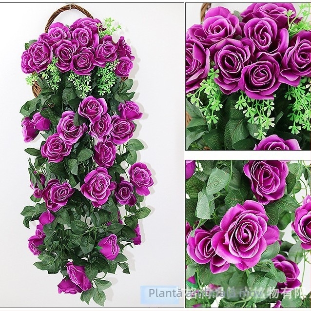 Buchet de trandafiri artificial, viță de flori pentru decor pe perete și decor de casă
