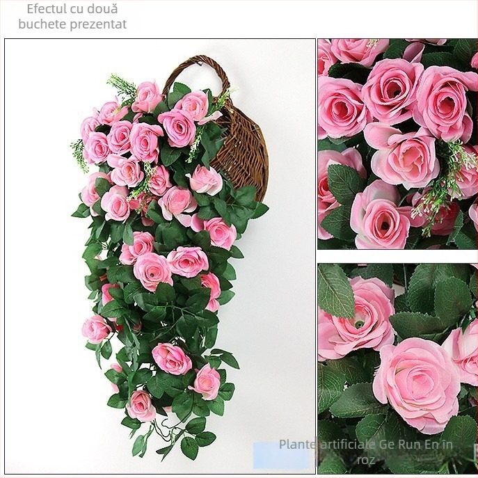 Buchet de trandafiri artificial, viță de flori pentru decor pe perete și decor de casă
