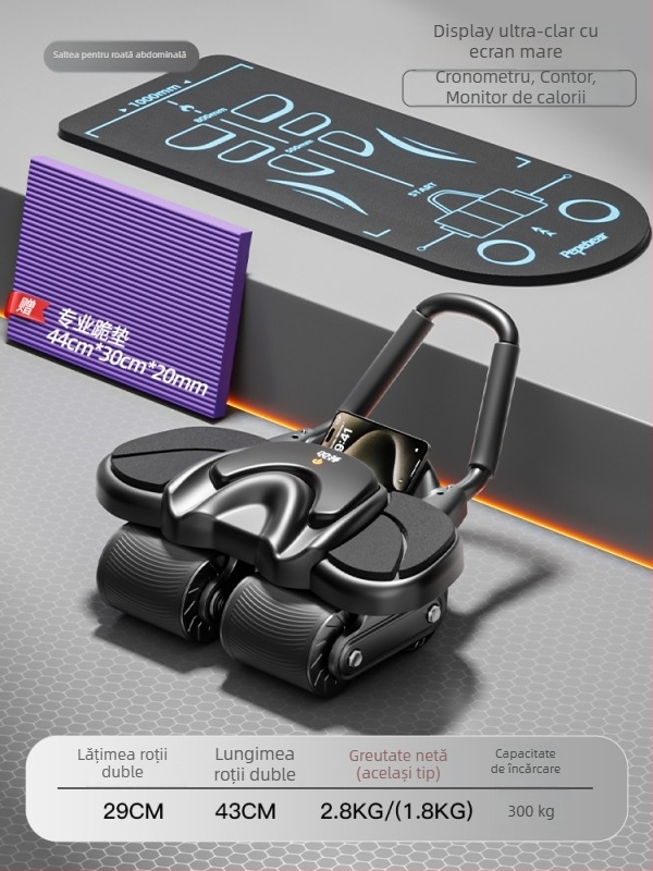 Roată abdominală cu revenire automată, 2025 nou model, pentru uz casnic, cu patru roți, echipament de fitness