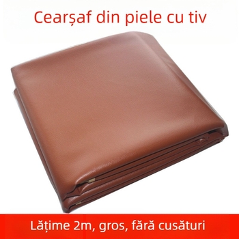 Cearșaf de pat din țesătură uleioasă cu protecție impermeabilă pentru incontinență pentru vârstnici și bebeluși, husă de pat aspect piele, lavabil