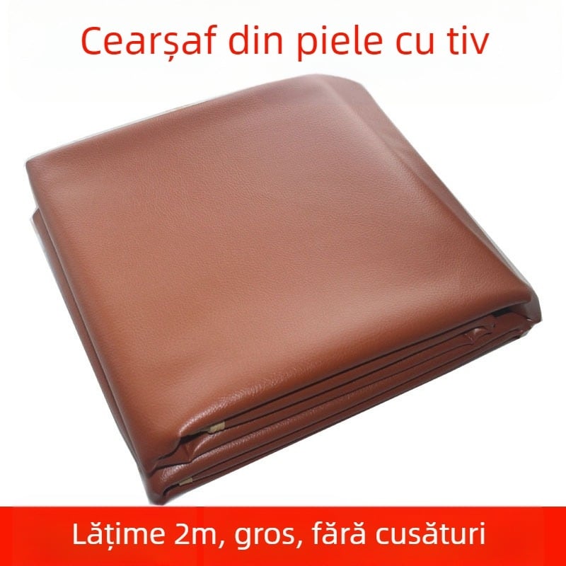 Cearșaf de pat din țesătură uleioasă cu protecție impermeabilă pentru incontinență pentru vârstnici și bebeluși, husă de pat aspect piele, lavabil